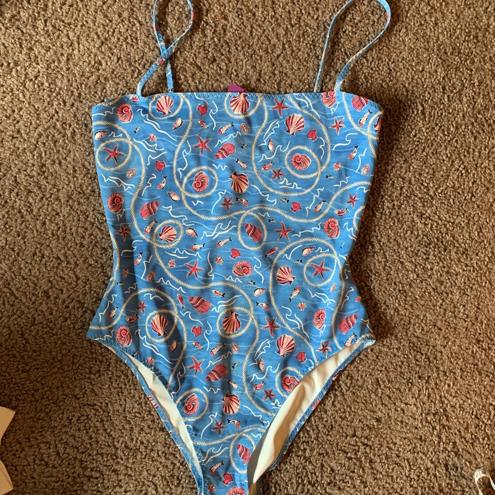 NWT Doen Marbella One piece swimsuit in Liberty solent shores Medium - Picture 5 of 8